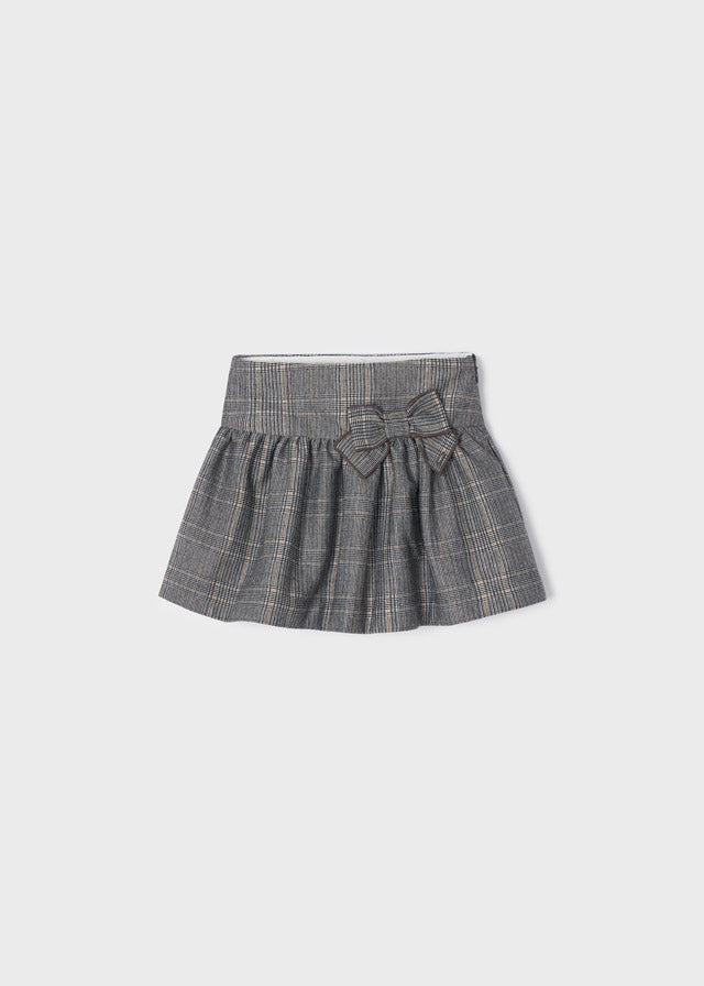 Mayoral girls plaid skirt with bow