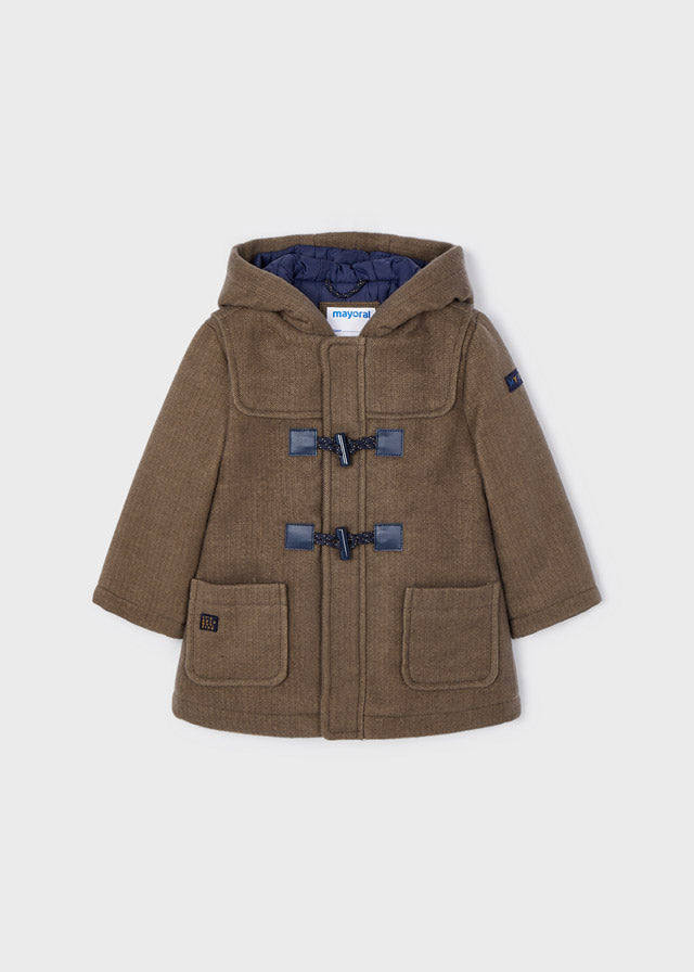 Mayoral infant boy toggle hooded coat