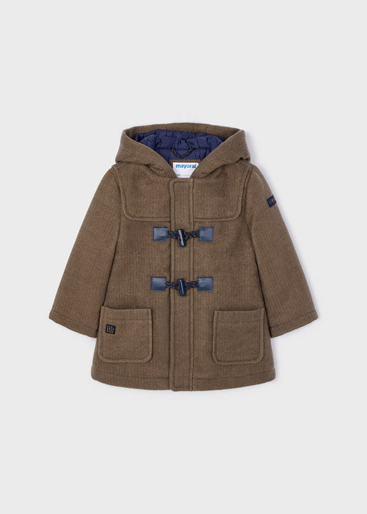 Mayoral infant boy toggle hooded coat