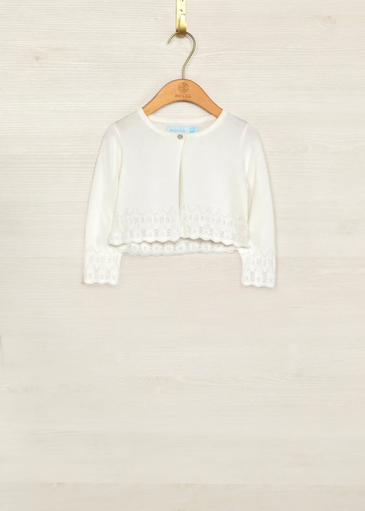 Abel & Lula girls openwork cardigan
